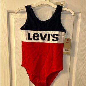 NWT Levi's Navy, Red, and White Top